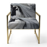 Black and Grey Harmony In Chaos - Upholstered Modern Accent Chairs
