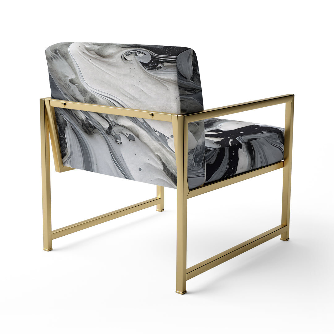 Black and Grey Harmony In Chaos - Upholstered Modern Accent Chairs