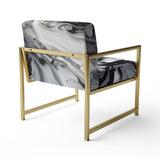 Black and Grey Harmony In Chaos - Upholstered Modern Accent Chairs