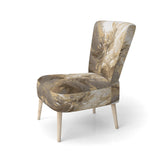 White and Gold Aqua Symphony - Upholstered Modern Accent Chairs