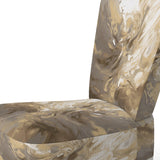 White and Gold Aqua Symphony - Upholstered Modern Accent Chairs