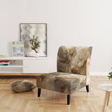 White and Gold Aqua Symphony - Upholstered Modern Accent Chairs