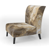 White and Gold Aqua Symphony - Upholstered Modern Accent Chairs
