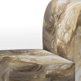 White and Gold Aqua Symphony - Upholstered Modern Accent Chairs