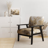 White and Gold Aqua Symphony - Upholstered Modern Accent Chairs