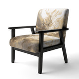 White and Gold Aqua Symphony - Upholstered Modern Accent Chairs