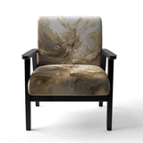 White and Gold Aqua Symphony - Upholstered Modern Accent Chairs