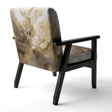 White and Gold Aqua Symphony - Upholstered Modern Accent Chairs
