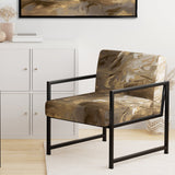 White and Gold Aqua Symphony - Upholstered Modern Accent Chairs