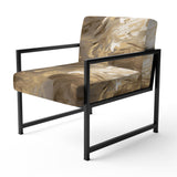 White and Gold Aqua Symphony - Upholstered Modern Accent Chairs