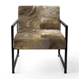 White and Gold Aqua Symphony - Upholstered Modern Accent Chairs
