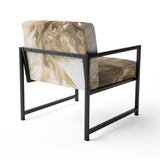White and Gold Aqua Symphony - Upholstered Modern Accent Chairs