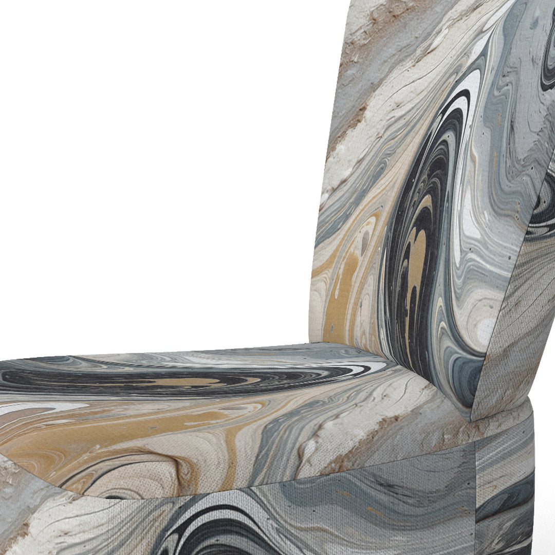Grey Black Aqua Symphony - Modern Arm Chair