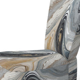 Grey Black Aqua Symphony - Modern Arm Chair