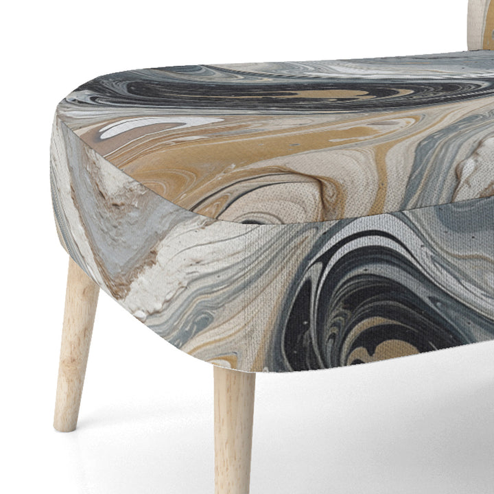 Grey Black Aqua Symphony - Modern Arm Chair
