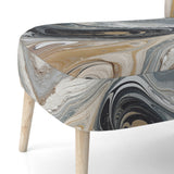 Grey Black Aqua Symphony - Modern Arm Chair