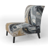 Grey Black Aqua Symphony - Modern Arm Chair