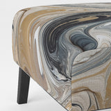 Grey Black Aqua Symphony - Modern Arm Chair