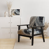 Grey Black Aqua Symphony - Modern Arm Chair