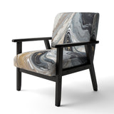 Grey Black Aqua Symphony - Modern Arm Chair