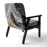Grey Black Aqua Symphony - Modern Arm Chair
