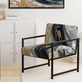 Grey Black Aqua Symphony - Modern Arm Chair