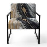 Grey Black Aqua Symphony - Modern Arm Chair