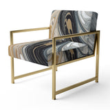 Grey Black Aqua Symphony - Modern Arm Chair
