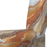 Orange Beige Aqua Symphony - Modern Accent Side Chair