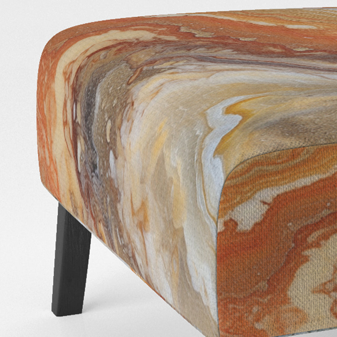 Orange Beige Aqua Symphony - Modern Accent Side Chair