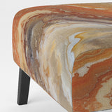 Orange Beige Aqua Symphony - Modern Accent Side Chair