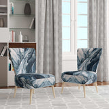 Blue and Grey Ethereal Elixir III- Upholstered Accent Chair