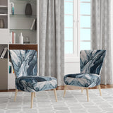 Blue and Grey Ethereal Elixir III- Upholstered Accent Chair