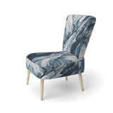 Blue and Grey Ethereal Elixir III- Upholstered Accent Chair