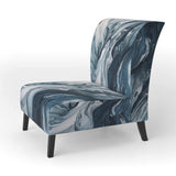 Blue and Grey Ethereal Elixir III- Upholstered Accent Chair