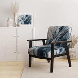 Blue and Grey Ethereal Elixir III- Upholstered Accent Chair