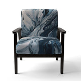 Blue and Grey Ethereal Elixir III- Upholstered Accent Chair