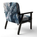 Blue and Grey Ethereal Elixir III- Upholstered Accent Chair