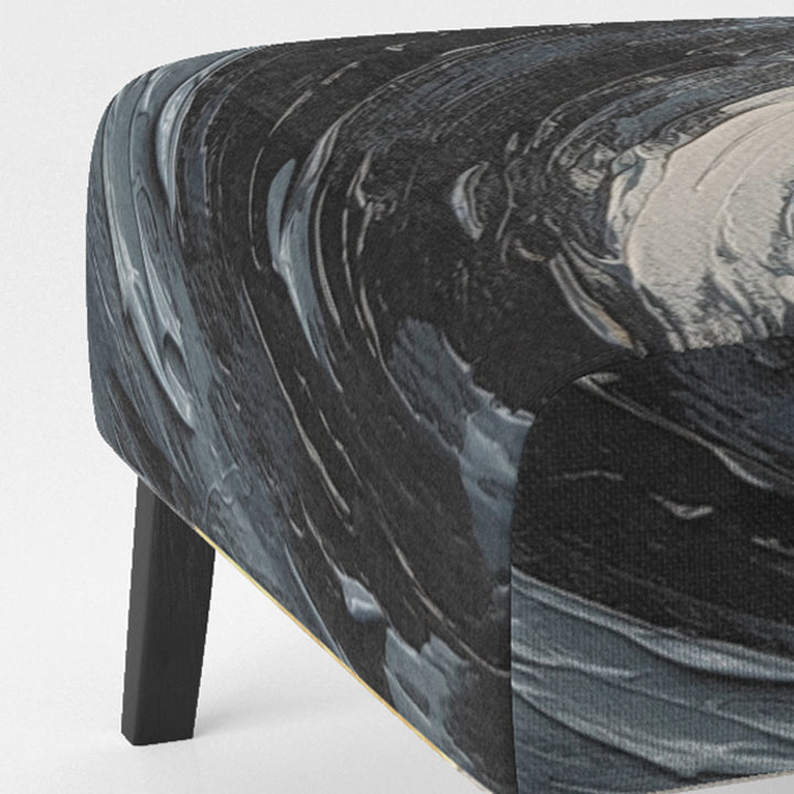 Gold and Black Vibrant Spirals - Modern Accent Slipper Chair