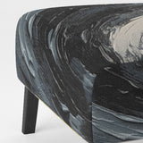 Gold and Black Vibrant Spirals - Modern Accent Slipper Chair