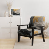 Gold and Black Vibrant Spirals - Modern Accent Slipper Chair