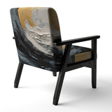 Gold and Black Vibrant Spirals - Modern Accent Slipper Chair