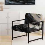 Gold and Black Vibrant Spirals - Modern Accent Slipper Chair