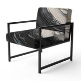 Gold and Black Vibrant Spirals - Modern Accent Slipper Chair