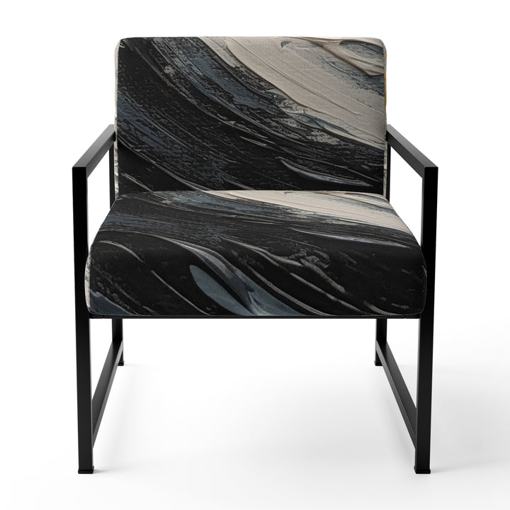 Gold and Black Vibrant Spirals - Modern Accent Slipper Chair