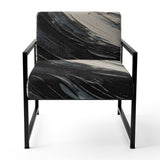 Gold and Black Vibrant Spirals - Modern Accent Slipper Chair