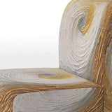 Gold Cream Infinite Swirls IV- Upholstered Accent Chair