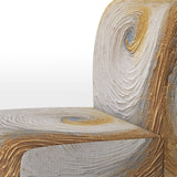 Gold Cream Infinite Swirls IV- Upholstered Accent Chair