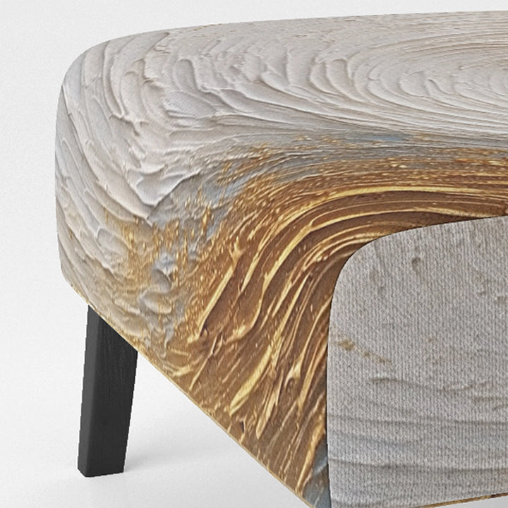 Gold Cream Infinite Swirls IV- Upholstered Accent Chair