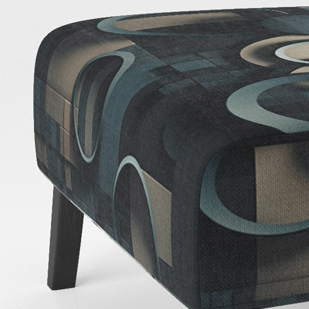 Teal Fragmented Forms - Modern Arm Chair
